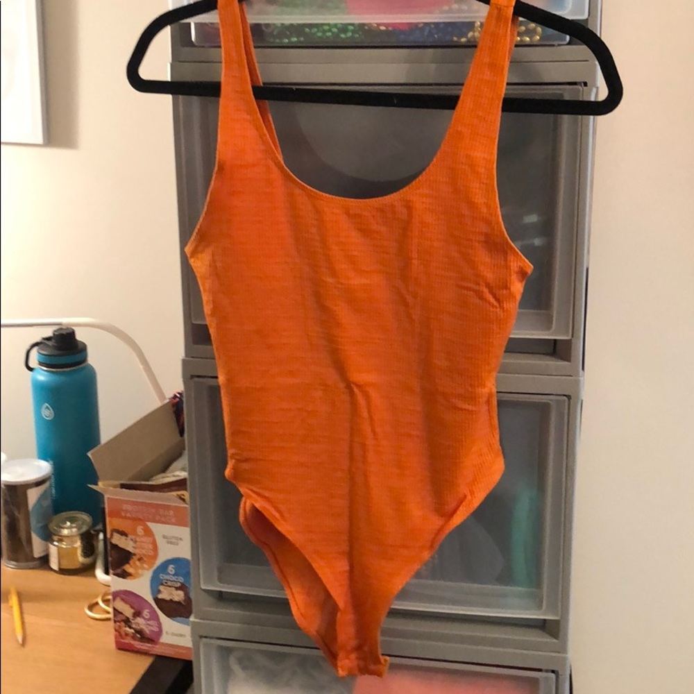 Orange top shop bodysuit